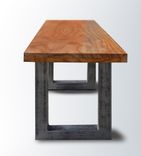 Modern Teak Bench With Metal Legs 6 small