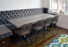 Reclaimed Wood Rustic Grey Dining Table 4 small