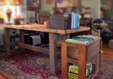 Rustic Wood Office Desk And File Storage 2 small