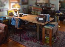 Rustic Wood Office Desk And File Storage 1 small