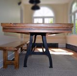 Industrial Wishbone Leg Rustic Wood Table And Bench 4 small