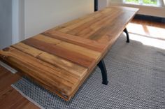 Industrial Wishbone Leg Rustic Wood Table And Bench 3 small