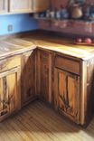 Live Edge Oak With Rustic Front Facing Kitchen Cabinets 1 small