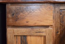 Live Edge Oak With Rustic Front Facing Kitchen Cabinets 6 small