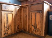 Live Edge Oak With Rustic Front Facing Kitchen Cabinets 3 small