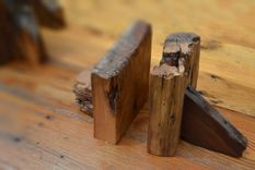 Rustic Reclaimed Wood Bookends 4 small