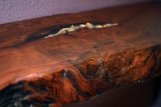 Live Edge Redwood Floating Shelf With Epoxy Shell Inset 4 small