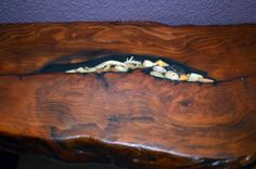 Live Edge Redwood Floating Shelf With Epoxy Shell Inset 3 small