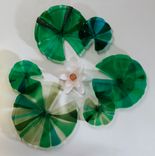 Wall Lilies: Fused Glass Wall Sculpture 1 small