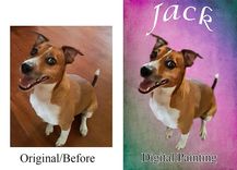 Custom Pet Dog Portrait Painting 3 small