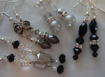 Black And White Earrings 2 small