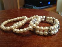 Wedding Bracelets Using Vintage Pearls 1 small
