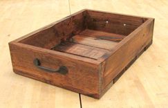 Rustic Wooden Crate With Handles Made From Reclaimed Pallet Wood, Fruit Crate, Vegetable Crate 1 small