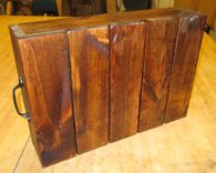 Rustic Wooden Crate With Handles Made From Reclaimed Pallet Wood, Fruit Crate, Vegetable Crate 2 small