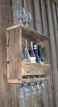 Rustic Reclaimed Barn Wood Wine Rack Wall Mount 4-5 Bottle Cottage, Country, Barn Wood 3 small
