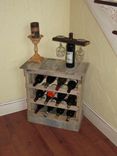 Pallet Wood 12 Bottle Wine Rack Floor Or Counter Top Rustic Reclaimed Wine Stave, Wine Storage 1 small