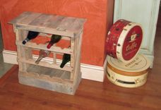 Pallet Wood 12 Bottle Wine Rack Floor Or Counter Top Rustic Reclaimed Wine Stave, Wine Storage 3 small
