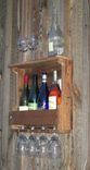 Rustic Pallet Wood Wine Rack Wall Mount 4-5 Bottle Cottage, Country, Barn Wood 4 small
