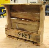 Rustic Pallet Wood Wine Rack Wall Mount 4-5 Bottle Cottage, Country, Barn Wood 7 small