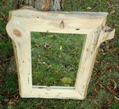 Rustic Framed Mirrors With Live Edge Made Of Red Pine 4 small