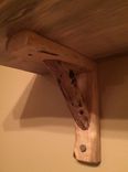 Natural Edge Red Pine Slab Shelf With Custom Brackets 2 small