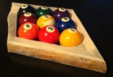 Rustic 8-Ball Or 9-Ball Pool Racks - Made Of Red Pine With Natural Edge - Sold Separately 1 small