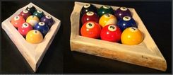 Rustic 8-Ball Or 9-Ball Pool Racks - Made Of Red Pine With Natural Edge - Sold Separately 5 small