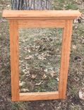 Natural Cherry Wood Framed Mirror - Cherry Wood Bedroom Mirror - Hallway Mirror - Bathroom Mirror 1 small