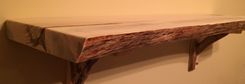 Natural Edge Red Pine Slab Shelf With Custom Brackets 1 small