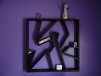 Geo Graffiti- Floating Shelves-Modern Shelving-Wall Art-Wall Decor-Shelf-Geometric-Graffiti. 1 small