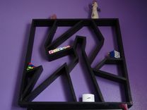 Geo Graffiti- Floating Shelves-Modern Shelving-Wall Art-Wall Decor-Shelf-Geometric-Graffiti. 4 small