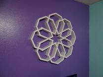 The Snowflake - Floating Shelves-Modern Shelving-Wall Art-Wall Decor-Shelf-Geometric-Snowflake 4 small