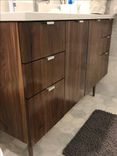 Solid Walnut Modern Vanity W/ Hand Turned Legs 2 small