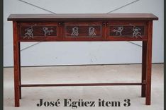 Cocobolo Side Table With Silver Inlay 1 small