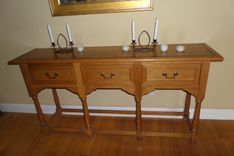 White Oak Dining Table With Sideboard And Chairs 2 small