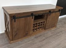 Rustic Farmhouse Reclaimed Wood Wine / Liquor Cabinet / Sideboard / Buffet / Farm House Style 4 small