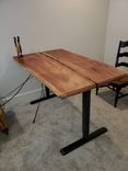 Height Adjustable African Mahogany Desk 1 small