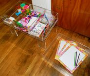 Acrylic Craft/Lego Table - Floor Size Model For Young Kids - Hand Crafted, Custom Made 3 small
