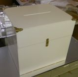 White Acrylic Gift Box / Money Box - Hand Crafted Custom Made 1 small