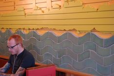 Wave Tile 4" X 8" Stoneware 5 small