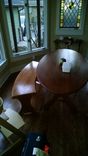 Solid Cherry Ellipse Table With Matching Curved Bench 1 small