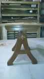 Solid Cherry Ellipse Table With Matching Curved Bench 3 small