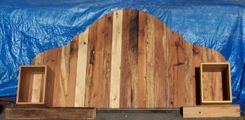 French Country Reclaimed Wood Handmade Headboard 2 small