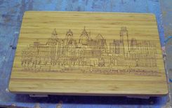 Engraved Bamboo Cutting Board | Personalized Logo, Custom Design 2 small