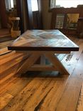 Reclaimed Chevron Teak Coffee Table 3 small