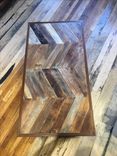 Reclaimed Chevron Teak Coffee Table 4 small