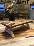 Reclaimed Chevron Teak Coffee Table 7 small