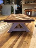 Reclaimed Chevron Teak Coffee Table 9 small