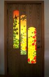 Custom Made Fused Glass And Oak Entrance Door 1 small