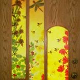 Custom Made Fused Glass And Oak Entrance Door 5 small